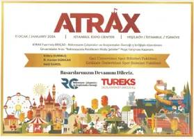 11-13 Ocak 2024 Tarihleri Arasında İstanbul'da Gerçekleştirilen ATRAX Fuarı'ndan Rekreasyon Bölümümüz Projesi ile Birincilik Ödülü Aldı